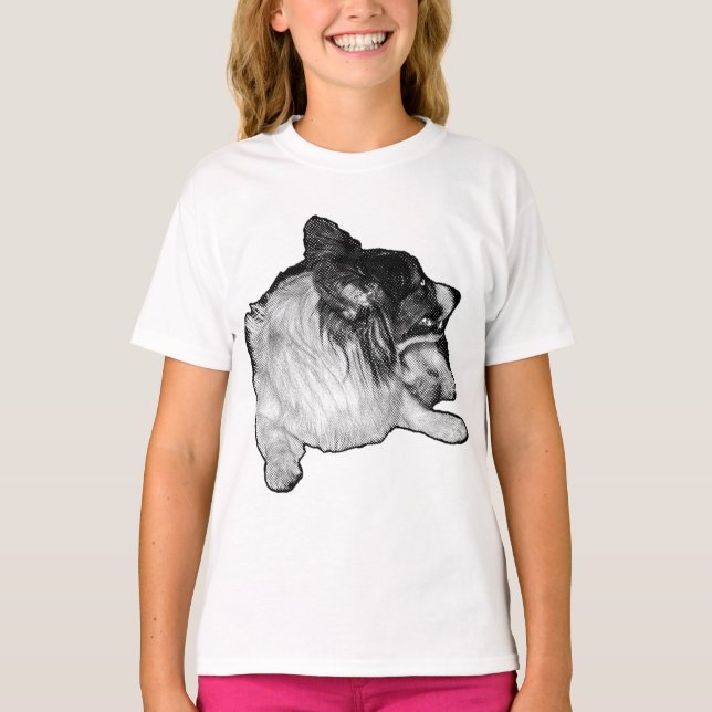 Corgi Tee with Ink-Tone Texture (Front)