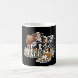 Corgi & The Cows Coffee Mug