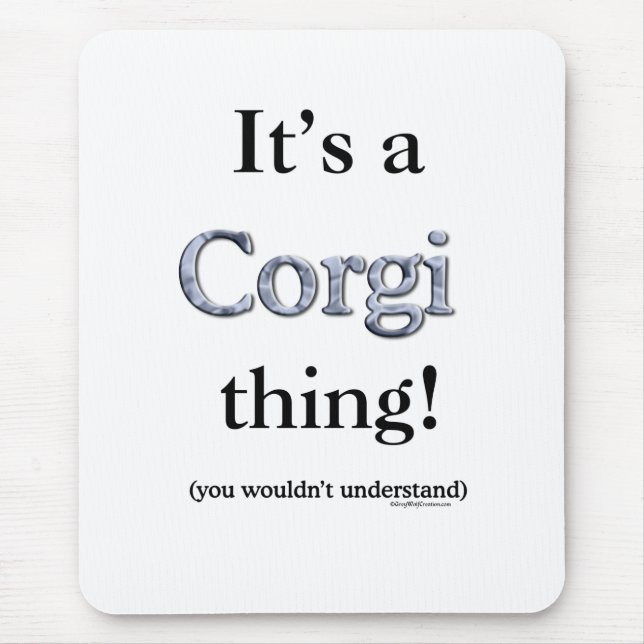 Corgi Thing Mouse Pad (Front)