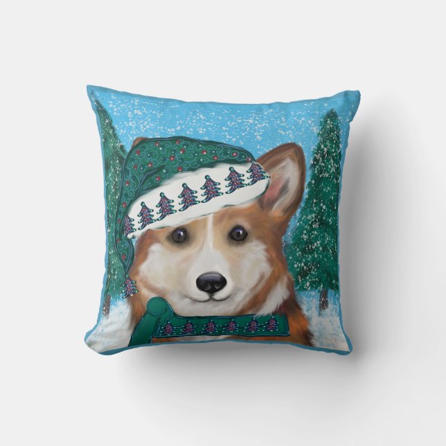 Corgi Throw Pillow (Front)