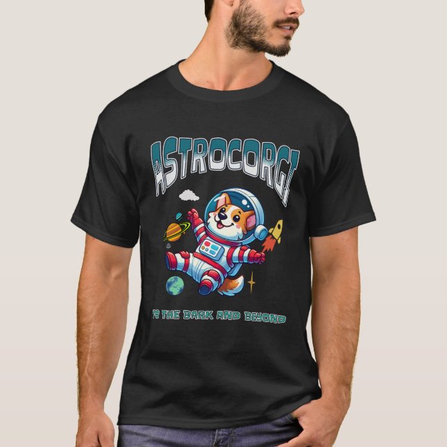 Corgi - To the Bark and Beyond T-Shirt (Front)