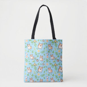 Corgi Tote Bag Cute Pastel Spring Dog Lover Gift