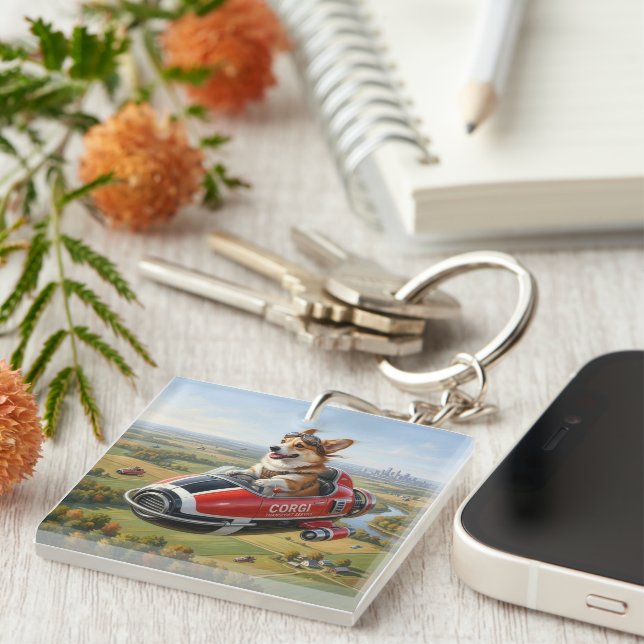Corgi Transporter Keychain (Front Right)