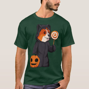 Corgi Trick Or Treat Halloween Costume Dog Pumpkin T-Shirt