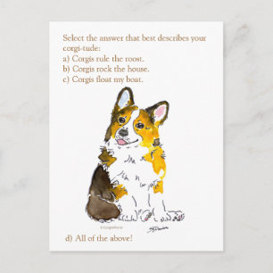 Corgi-tude Postcard