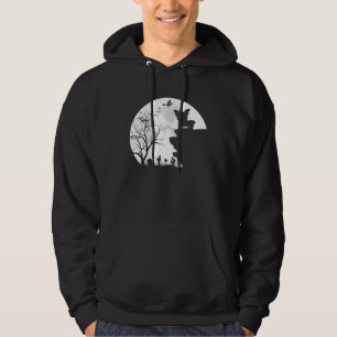 Corgi Under Moon Halloween Dog Hoodie