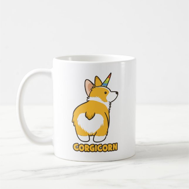 Corgi Unicorn - CORGICORN Coffee Mug (Left)