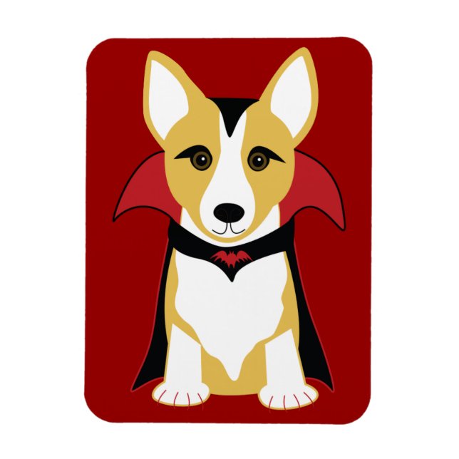 Corgi Vampire Refrigerator Magnet (Vertical)