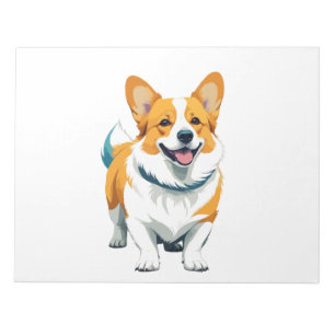 Corgi Vector Art with Vibrant Colours Notepad