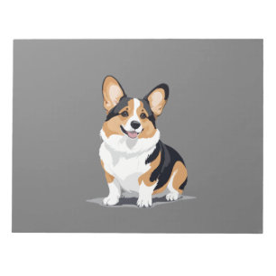 Corgi Vector Graphic Art Portrait Animal Spirit Notepad