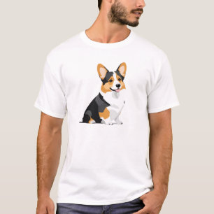 Corgi Vector Graphic Art Portrait Animal Spirit T-Shirt