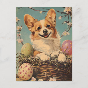 Corgi Vintage Easter Postcard