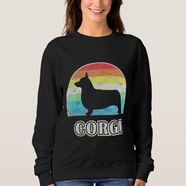 Corgi Vintage Style Dog Sweatshirt (Front)