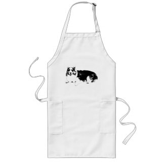 Corgi Watching Quietly Long Apron
