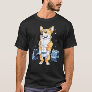 Corgi Weightlifting Funny Deadlift Men Fitness Gym T-Shirt