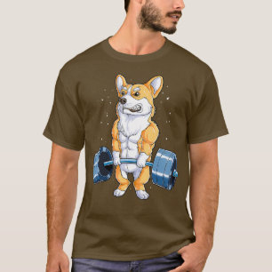 Corgi Weightlifting Funny Deadlift Men Fitness T-Shirt