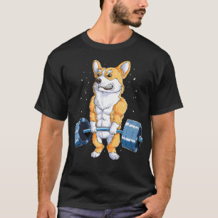 Corgi Weightlifting Funny Deadlift Men Fitness T-Shirt