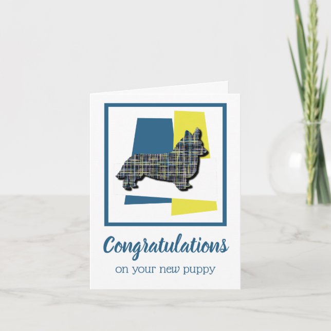 Corgi Welsh Puppy Dog Congratulations Card (Front)