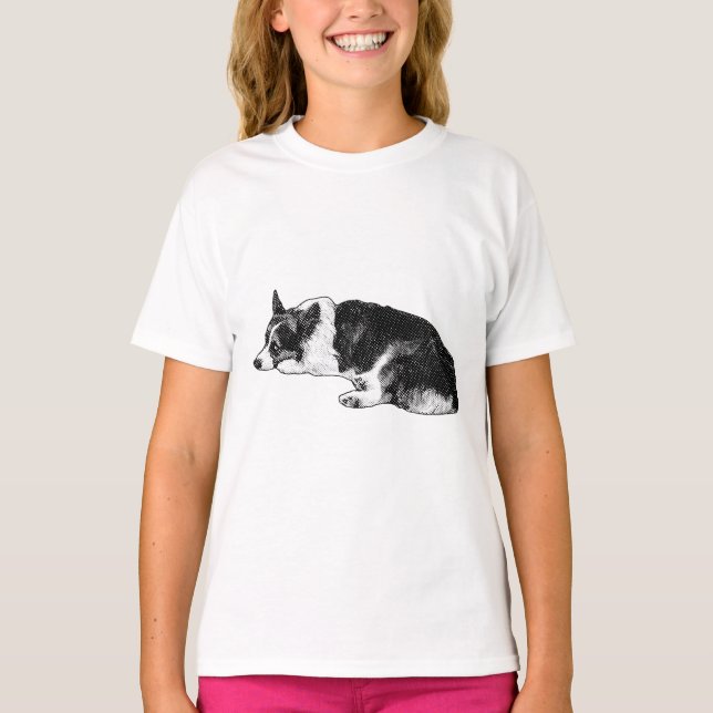 Corgi with Confident Stance T-Shirt (Front)