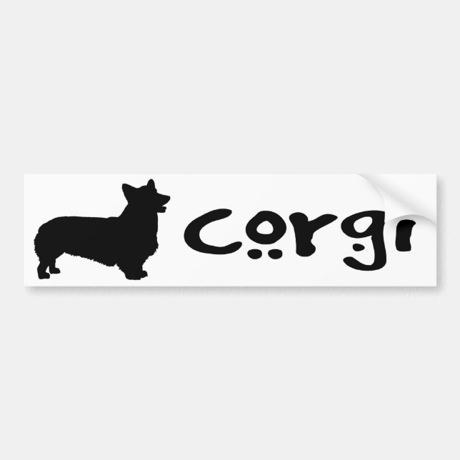 Corgi With Cool Text Bumper Sticker (Front)