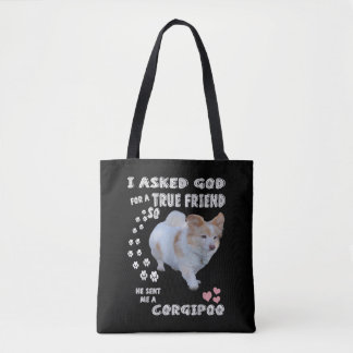 Corgipoo Lover, Cockerpoo Mom, Corgi Poodle Dad Tote Bag