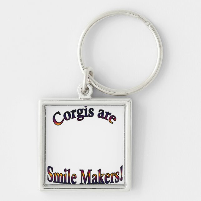 Corgis are Smile Makers Template Keychain (Front)
