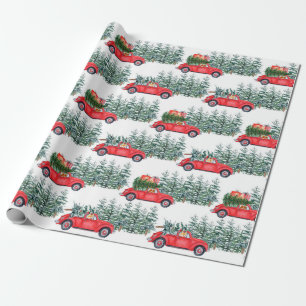 Corgis coming home for christmas - pattern wrapping paper