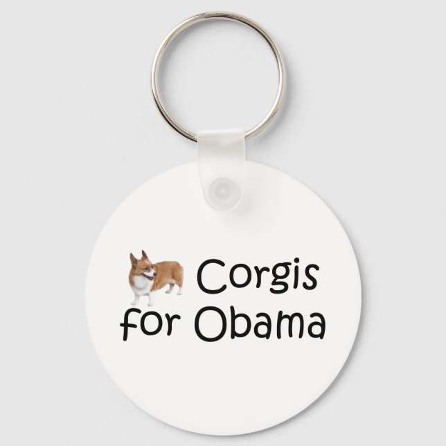 Corgis for Obama Keychain (Front)