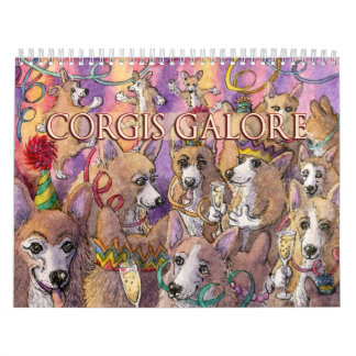 Corgis Galore - dogs having fun - calendar