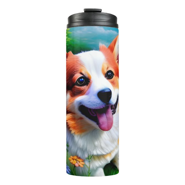 Corgi's Garden Thermal Tumbler (Front)