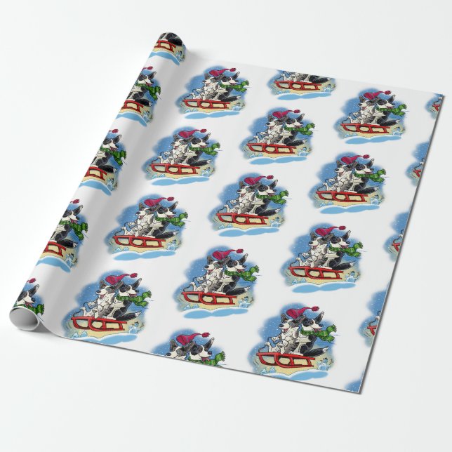 corgis in the snow wrapping paper (Unrolled)