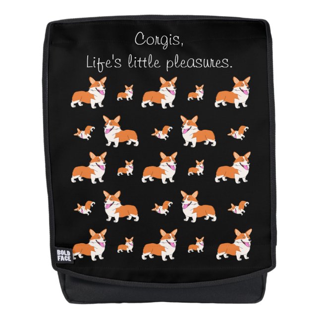 Corgis Life's Little Pleasures Backpack (Front)