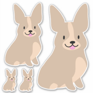 Corgis mignon, Tailles différentes, Autocollant
