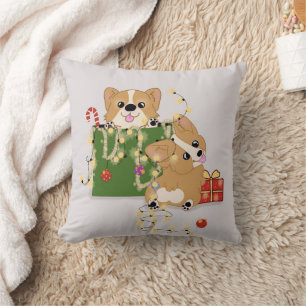 Corgis Throw Pillow