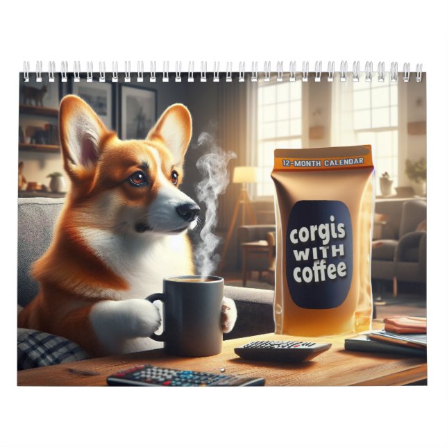 Corgis with Coffee! Calendar (Cover)