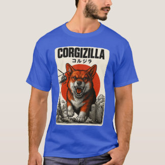 CorgiZilla Japanese Art Cute Corgi Dog Gifts For M T-Shirt