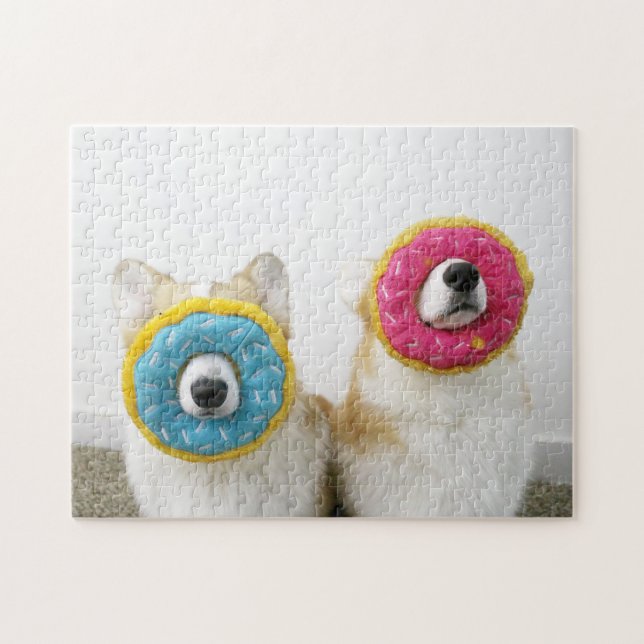 Corgnuts Corgi Doughnut Puzzle, 11" x 14", 252 Jigsaw Puzzle (Horizontal)
