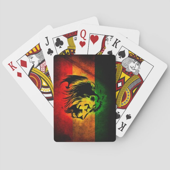 Cori Reith Rasta reggae lion Playing Cards (Back)