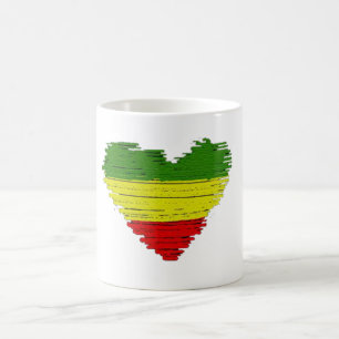 Cori Reith Rasta reggae one love hearts Coffee Mug