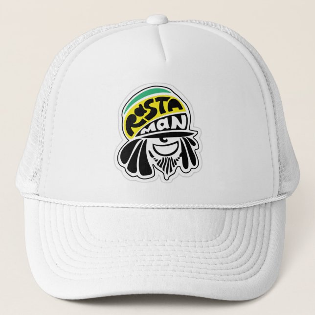 Cori Reith Rasta reggae rasta man Trucker Hat (Front)