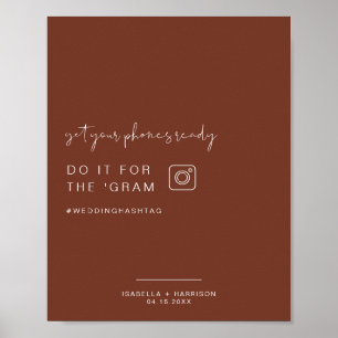 CORIANDER Boho Instagram Hashtag Wedding Sign