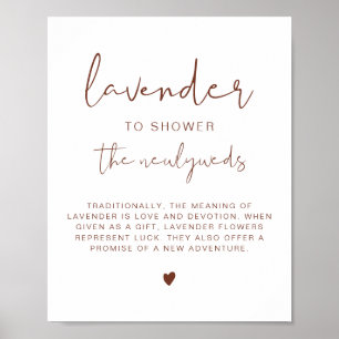 CORIANDER Boho Rust Lavender Toss Wedding Sign