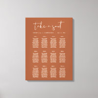 CORIANDER Boho Terracotta Rust Seating Chart