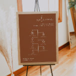 CORIANDER Boho Terracotta Wedding Icon Timeline Poster<br><div class="desc">This wedding icon timeline and welcome sign features an edgy handwritten font and modern minimalist design and a bohemian terracotta burnt orange colouring. Click 'click to customize further' in the personalization section to open up the full editor. To add new icons, visit https://www.svgrepo.com/ and search the icon you need. Download...</div>