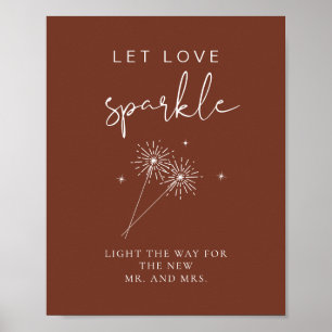 CORIANDER Boho Wedding Sparkler Send Off Poster