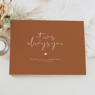 CORIANDER Burnt Orange Terracotta Wedding Guest Book