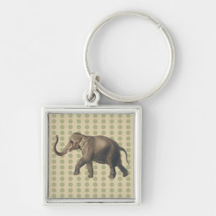 Coriander Spice Moods Dots with Elephant Keychain