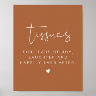 CORIANDER Terracotta Boho Tissues Wedding Sign