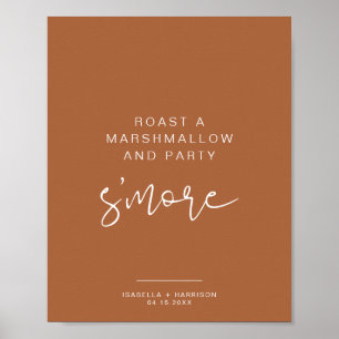CORIANDER Terracotta Boho Wedding S'mores Bar Sign