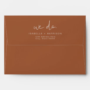 CORIANDER Terracotta Burnt Orange Wedding Return E Envelope